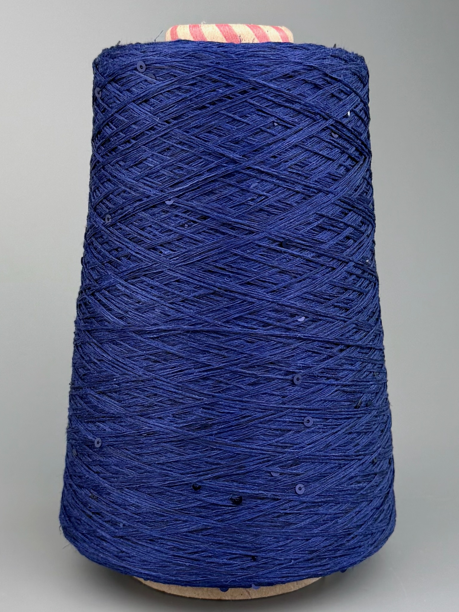 Art. Lino – Fil 100 % lin avec paillettes col. Bleu indigo profond 580 m / 100 g photo 2